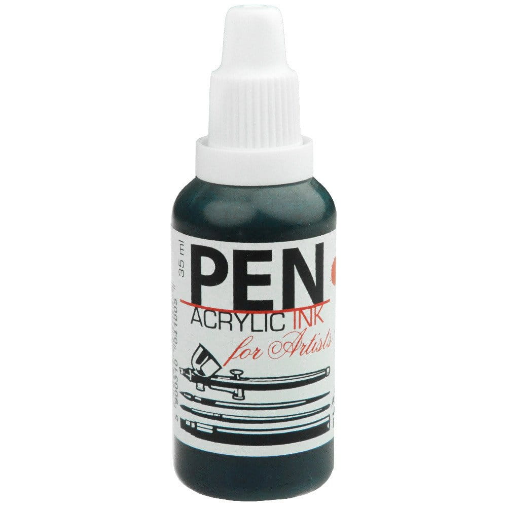 Tusz akrylowy PEN do aerografu 35 ml - 13 Zieleń ftalo #1