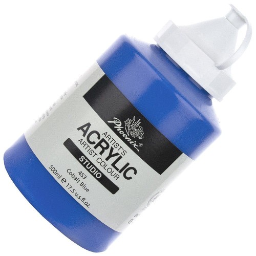 Farba akrylowa Phoenix 500ml - 453/423 Cobalt Blue - kobaltowy (niebieski) #1