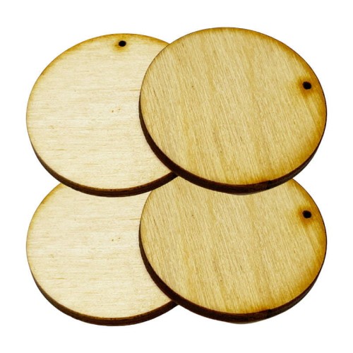 Drewniane koło zawieszka kolczyki 4 szt. 3cm Decor #2