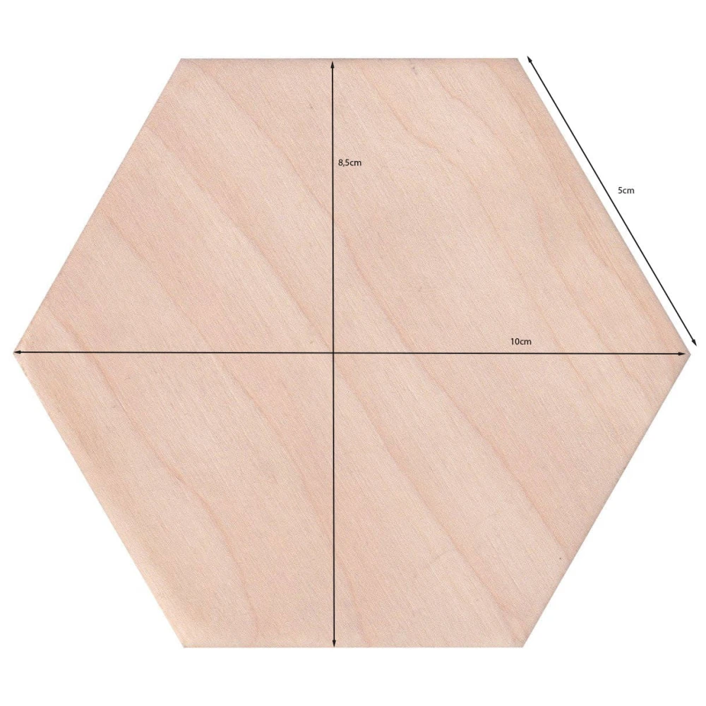 Drewniana podkładka pod kubek 10cm - heksagonalna #2