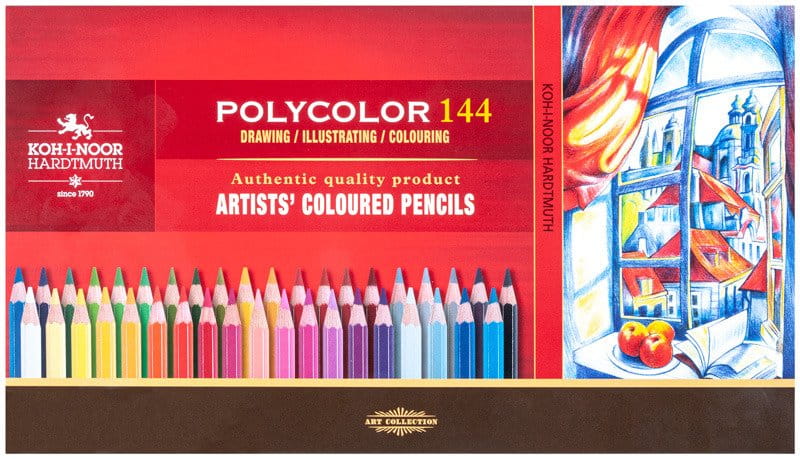Kredki artystyczne Polycolor 144 kol. Koh-I-Noor metalowe opakowanie #1