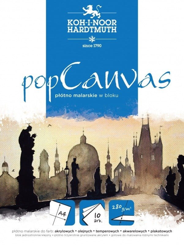 Płótno malarskie w bloku Koh-I-Noor 280 g - A4, 10 arkuszy #1