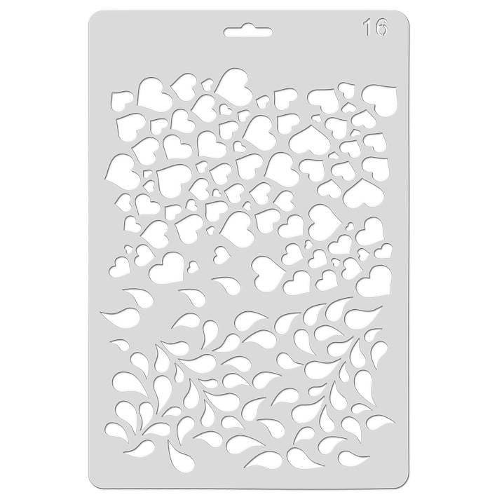 Szablon plastikowy A4 - Serca nr 16 Koh-I-Noor #1