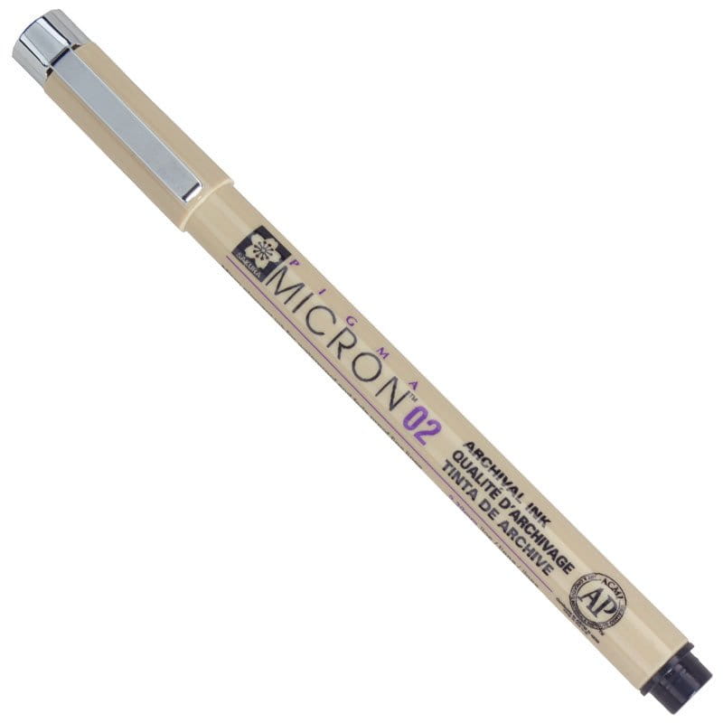 Cienkopis Pigma Micron 02 czarny - Black 0,30mm - Sakura #1