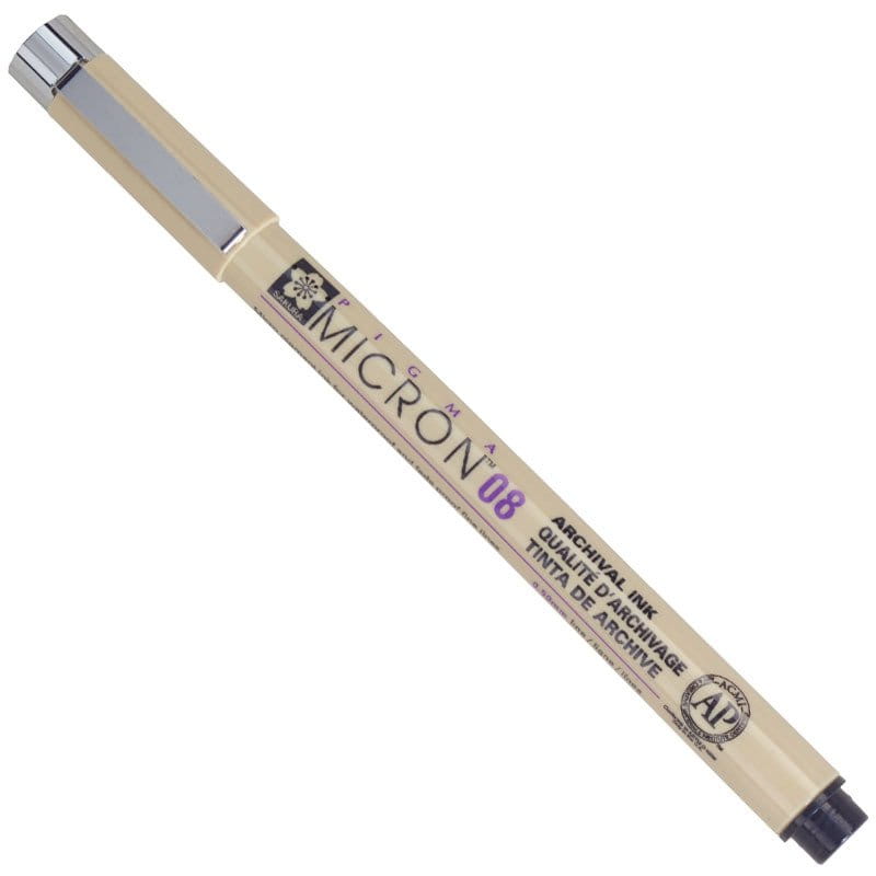 Cienkopis Pigma Micron 08 czarny - Black 0,80mm - Sakura #1