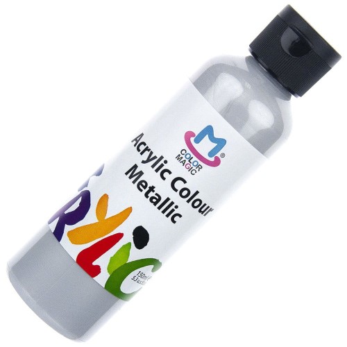 Farba akrylowa metaliczna Phoenix 150ml - Silver light #1