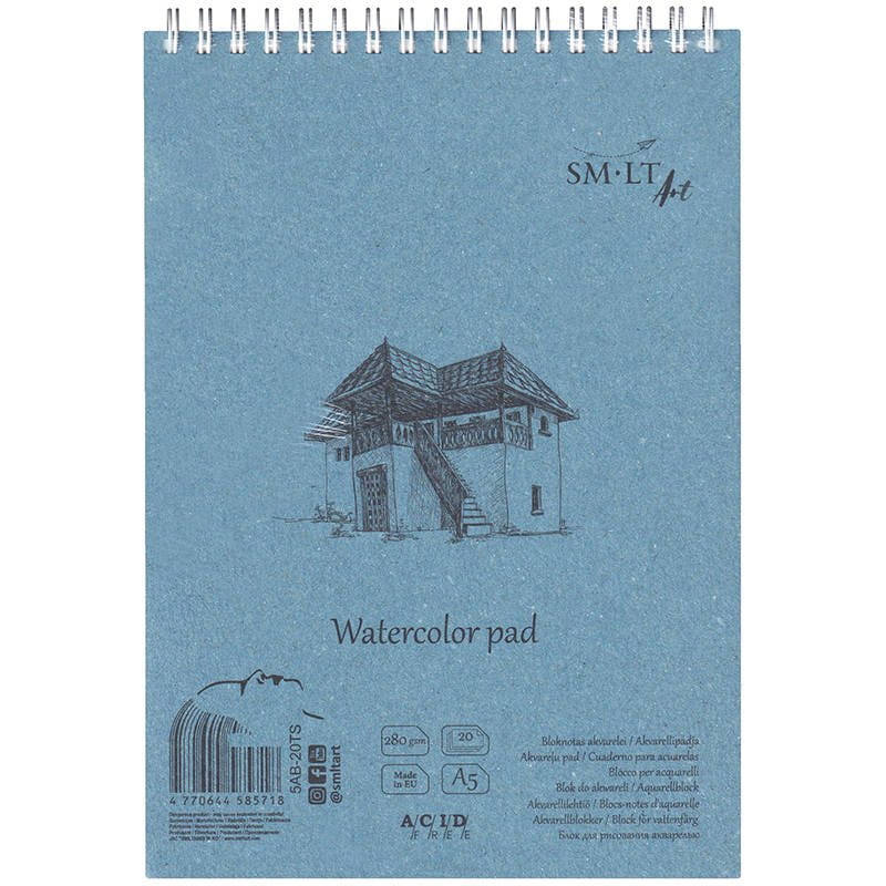 Blok akwarelowy na spirali A5 280g 20ark, SM-LT #1