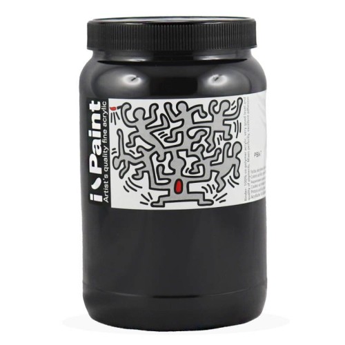 Farba akrylowa I-Paint Renesans 500ml - czerń karbonowa (czarna) #1