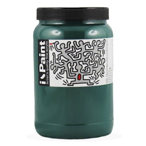 Farba akrylowa I-Paint Renesans 500ml - zieleń szmaragdowa (zielona) #1
