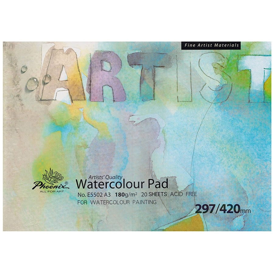 Blok do farb akwarelowych Watercolour Pad Phoenix 180 g - A3, 20 arkuszy ecru #1