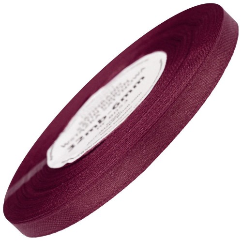 Wstążka satynowa bordowa 6mm - 32mb #1