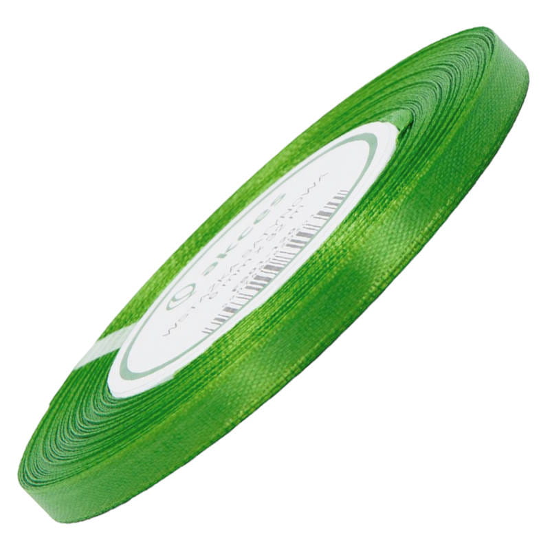 Wstążka satynowa zielona 6mm - 32mb #1
