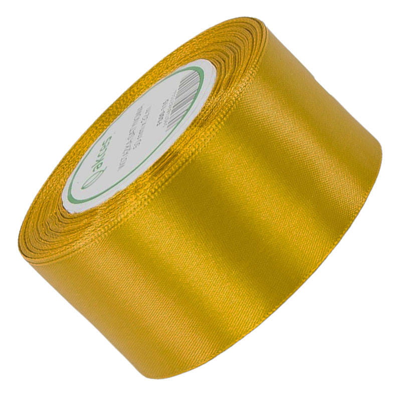 Wstążka satynowa złota 50mm - 32mb #1