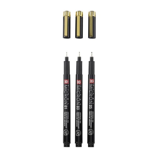 Zestaw cienkopisów Pigma Micron BLACK YOS - 3szt. #1