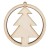 Drewniana ozdoba zawieszka bombka 6 cm Decor - z choinką #1