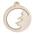 Drewniana ozdoba zawieszka bombka 6cm Decor #1