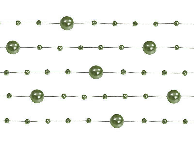 Girlanda perłowa  khaki 5 x 1,3 m #1
