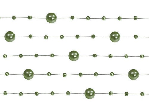 Girlanda perłowa  khaki 5 x 1,3 m #1