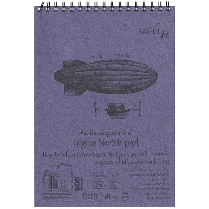 Blok bristol A5 Ingres Sketch pad 130g 25 arkuszy, SM-LT #1