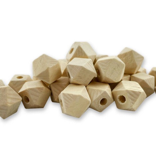 Koraliki drewniane geometryczne 12mm 30 sztuk #1