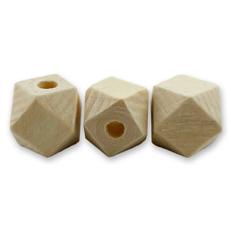 Koraliki drewniane geometryczne 12mm 30 sztuk #2