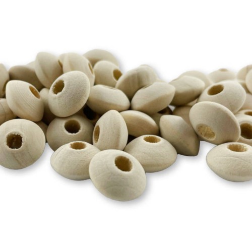 Koraliki drewniane płaskie 10mm 80 sztuk #1