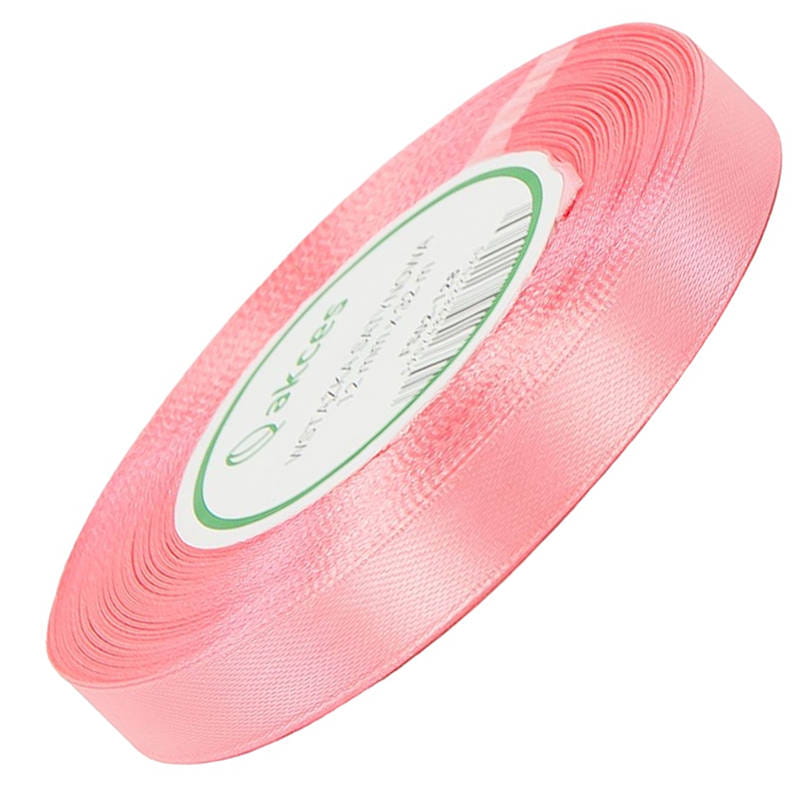 Wstążka satynowa brudna różowa 12mm - 32mb #1