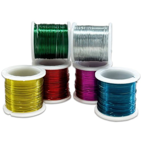 Drut florystyczny w rolce 0,3mm x 3,6m - Zestaw 6 kolorów #1