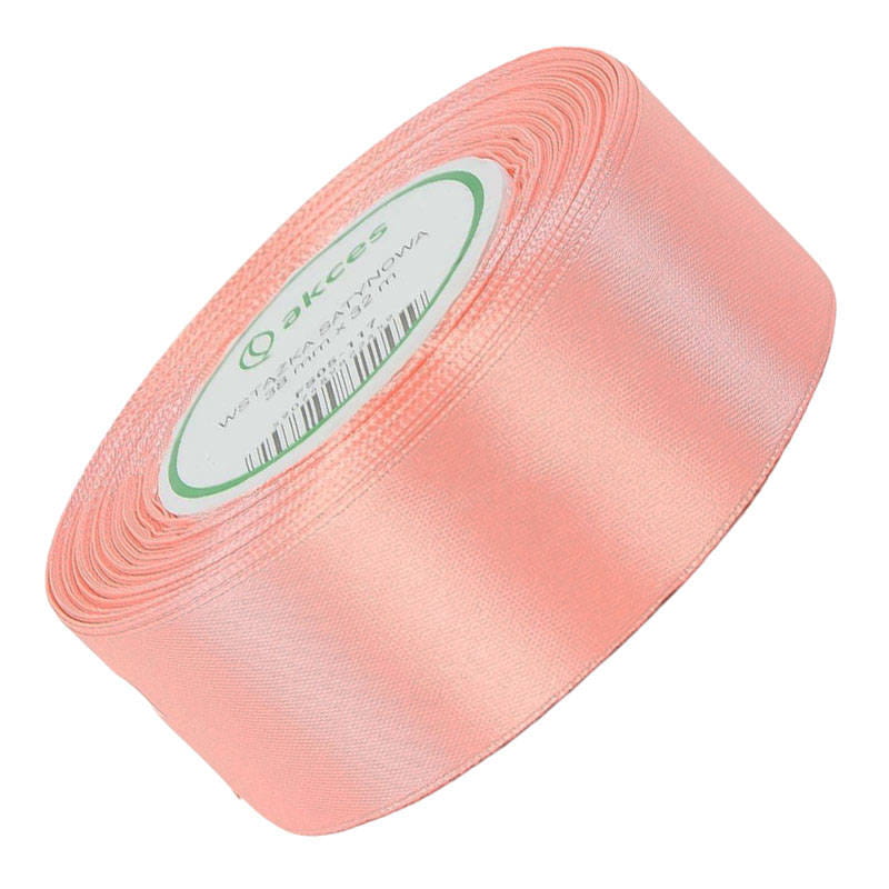 Wstążka satynowa łososiowa 38mm - 32mb #1