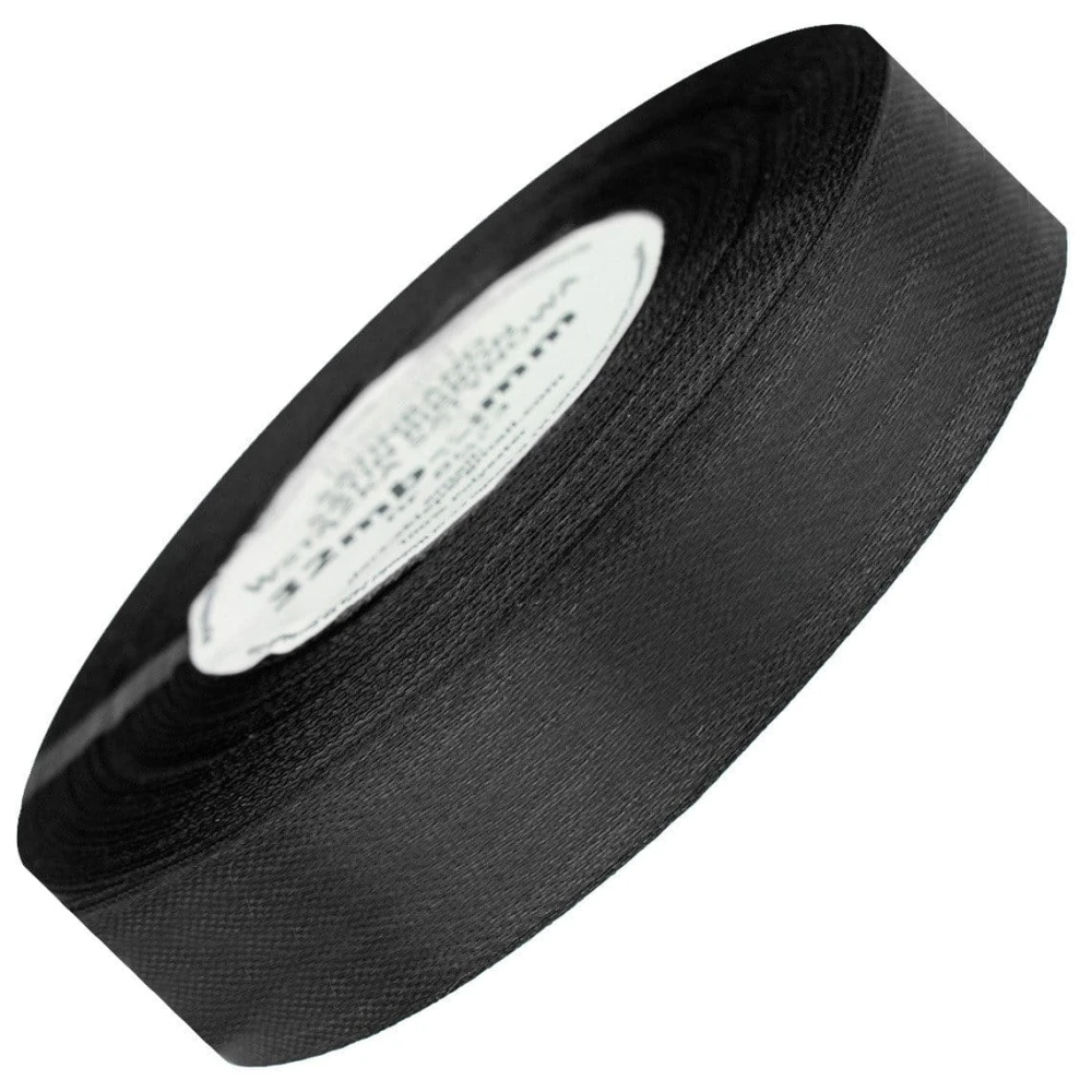 Wstążka satynowa czarna 25mm - 32mb #1