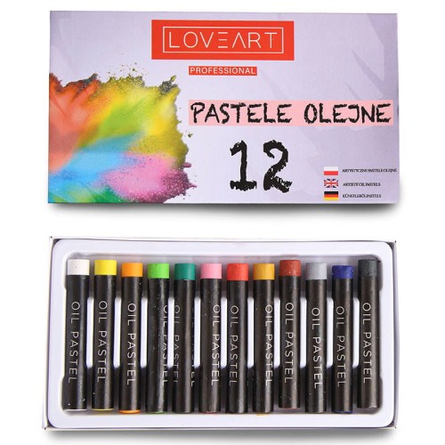 Pastele olejne LOVEART 12 kolorów - do rysunku i malowania #2