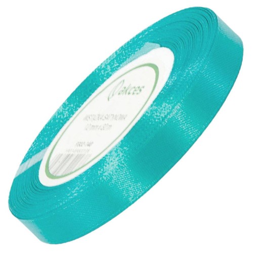 Wstążka satynowa turkusowa 12mm - 32mb #1