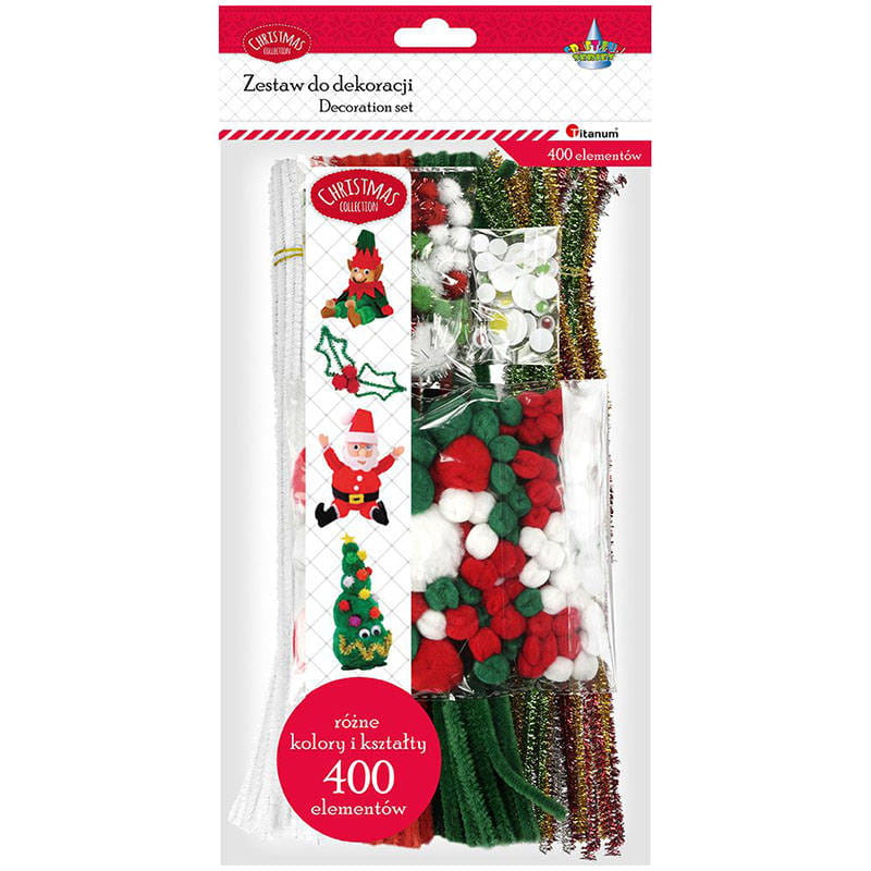 Druciki kreatywne z pomponami - 400 elementów #4