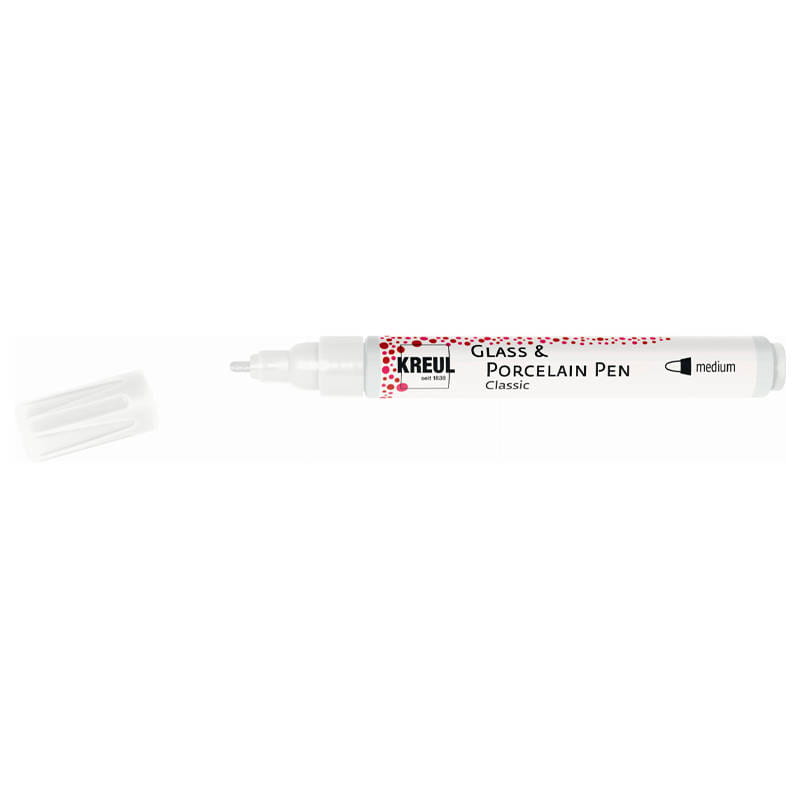 Biały pisak do porcelany 1-2mm Kreul #2