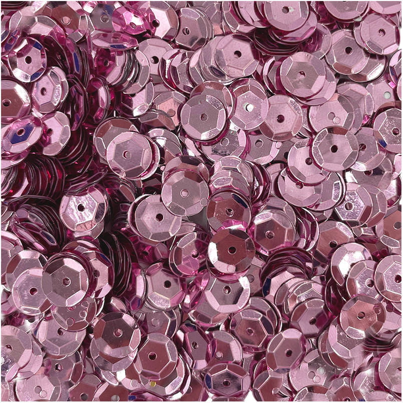 Cekiny okrągłe metaliczne 9mm 15g - Loveart - różowe #1
