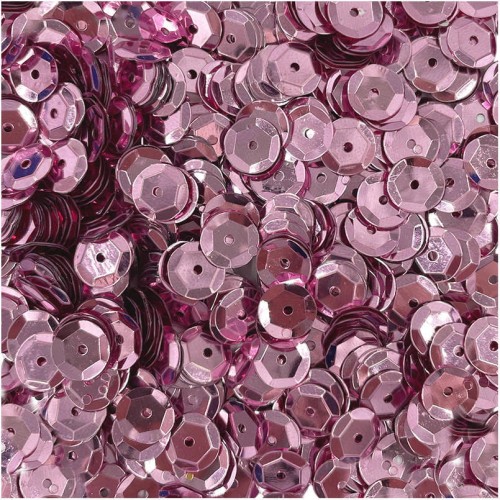 Cekiny okrągłe metaliczne 9mm 15g - Loveart - różowe #1