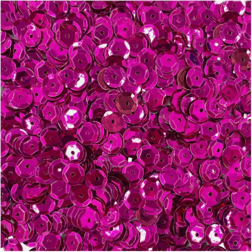 Cekiny okrągłe metaliczne 9mm 15g - Loveart - fuksja #1