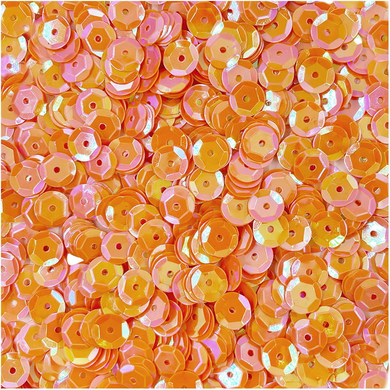 Cekiny okrągłe opalizujące 9mm 15g - Loveart - pomarańczowe #1
