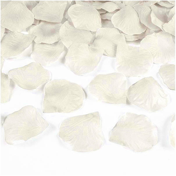 Eleganckie kremowe płatki róż - dekoracja materiałowa 10 g #1