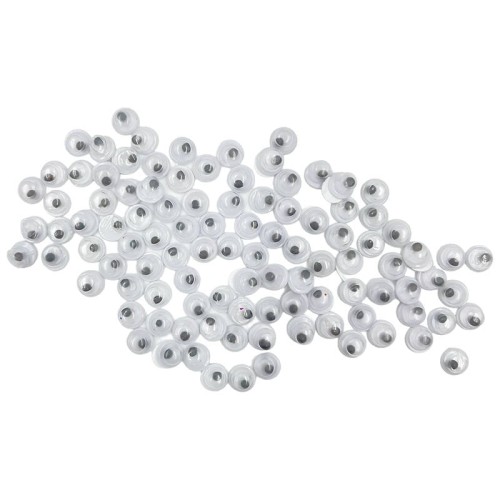 Ruchome oczka czarne 4mm - 100szt - Loveart #1