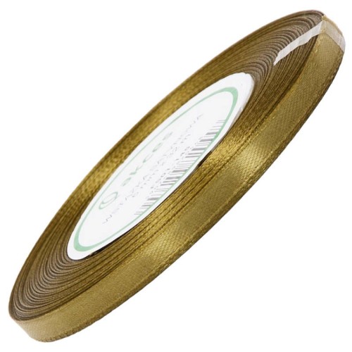 Wstążka satynowa złota 6mm - 32mb #1