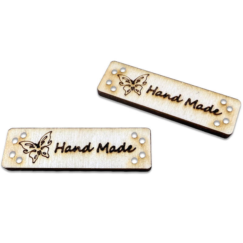 Metka Hand Made 15x50mm drewniana 2szt #1