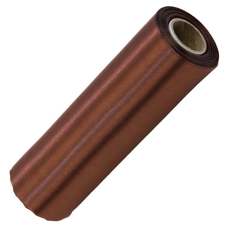 Wstążka satynowa do kokard 16cm - brązowa #1