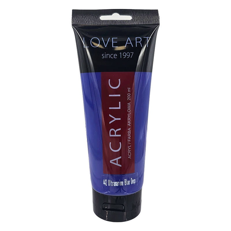 Farba akrylowa LoveArt 200ml - 442 Ultramarine Blue Deep - niebieska #1