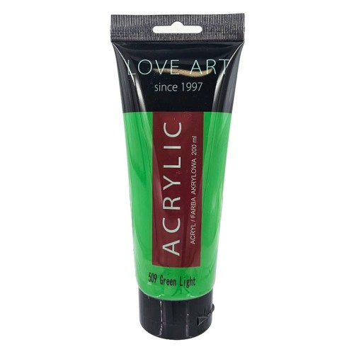 Farba akrylowa LoveArt 200ml - 509 Green Light - jasnozielona #1