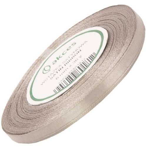 Wstążka satynowa złota 6mm - 32mb #1