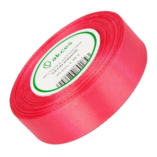 Wstążka satynowa koralowa 25mm - 32mb #1