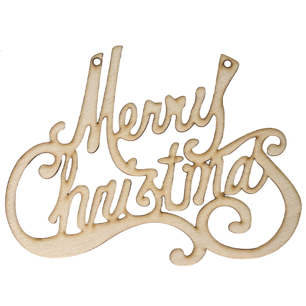 Drewniana zawieszka napis Merry Christmas 20cm Decor #1