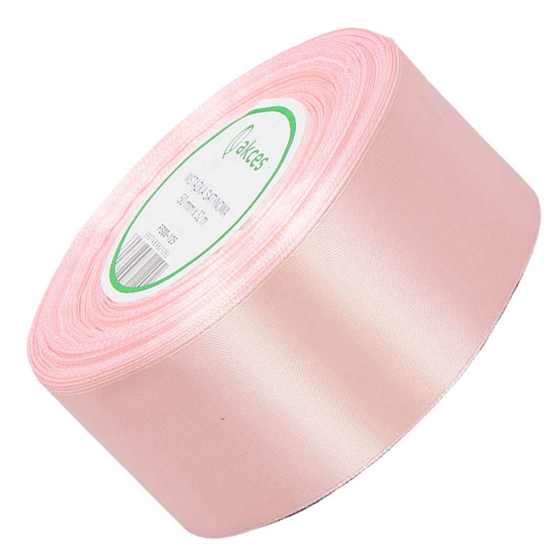 Wstążka satynowa pudrowa różowa 38mm - 32mb #1