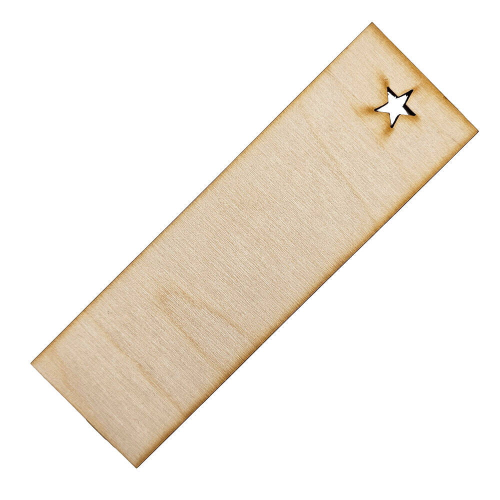 Drewniana zakładka do książki 15x5cm z gwiazdą Decor #1